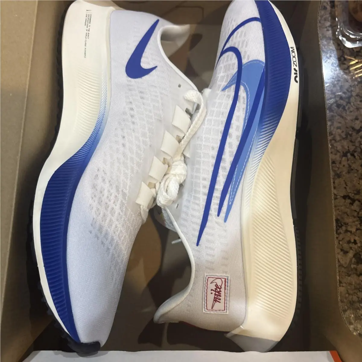 Nike shoes - Nike Air Zoom Pegasus 37 PRM - CQ9908-100 - White, Manufacturer: White/Gym Red/Sail/Game Royal 0