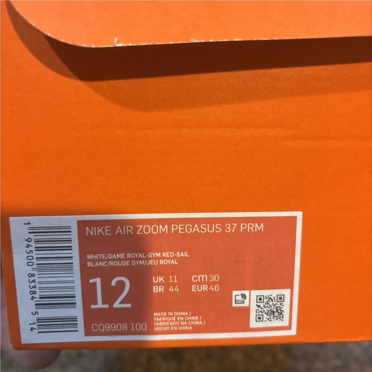 Nike shoes - Nike Air Zoom Pegasus 37 PRM - CQ9908-100 - White, Manufacturer: White/Gym Red/Sail/Game Royal 4