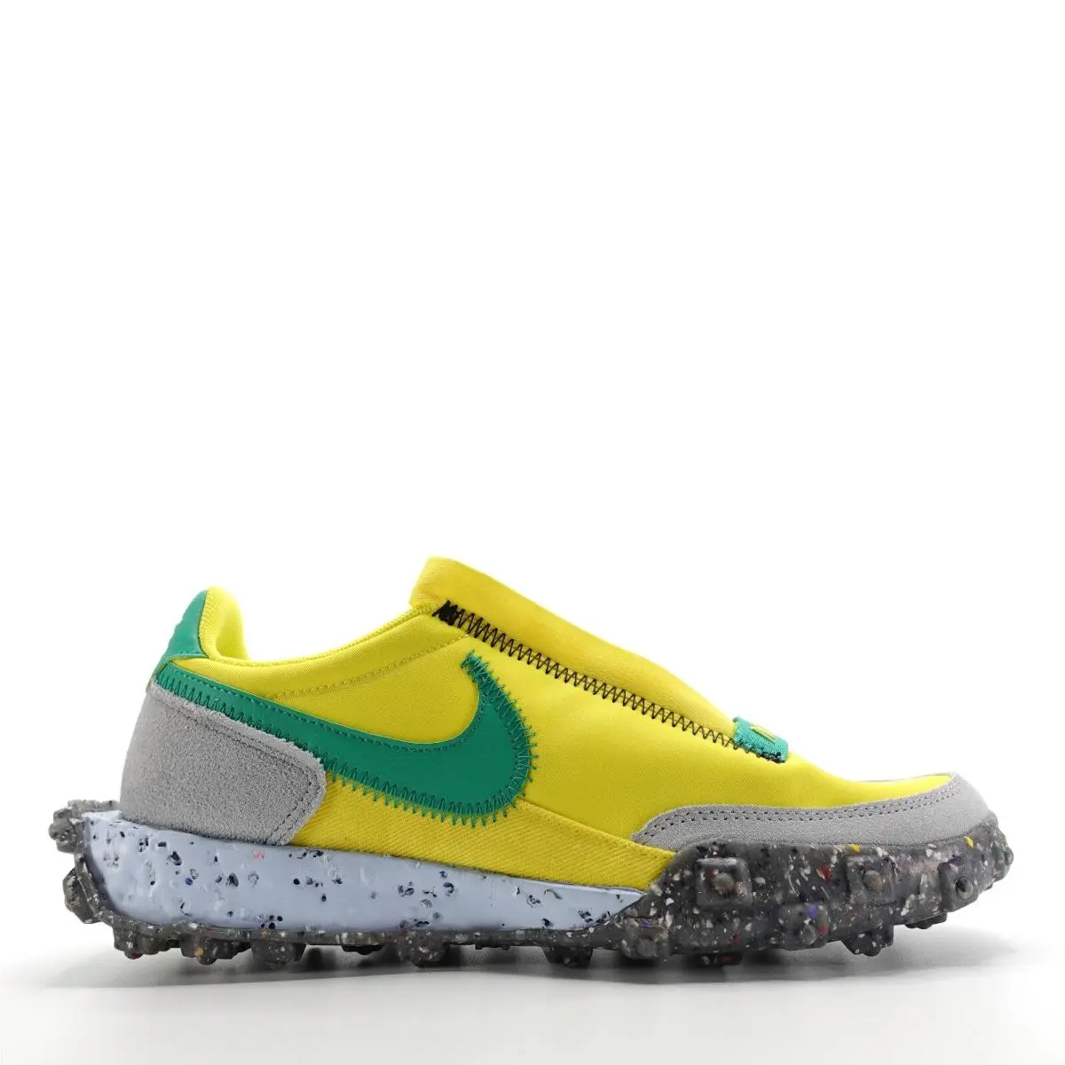 Nike Waffle Racer Crater Womens Sneakers Size 6.5 Yellow Roma Green CT1983 701 - Yellow, Green