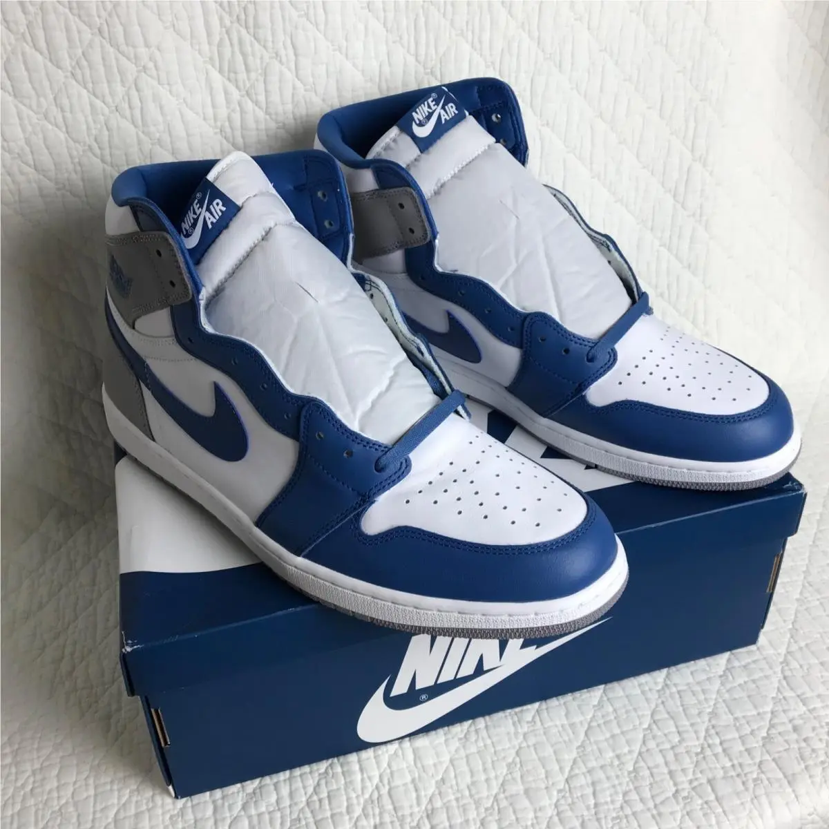 Nike shoes - Nike Air Jordan 1 - Air - DZ5485-410 - True blue/White Cement Grey, Manufacturer: Cement Gray, True Blue, White 8