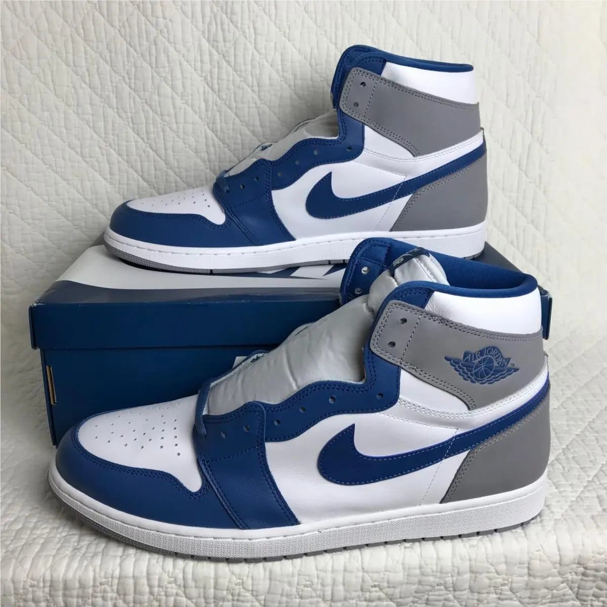 Nike shoes - Nike Air Jordan 1 - Air - DZ5485-410 - True blue/White Cement Grey, Manufacturer: Cement Gray, True Blue, White 0
