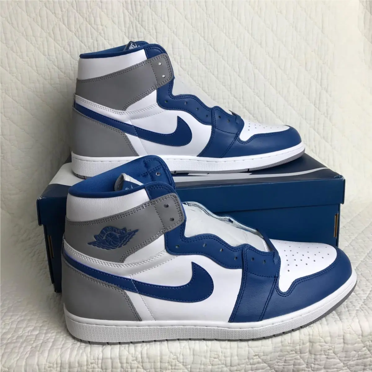 Nike shoes - Nike Air Jordan 1 - Air - DZ5485-410 - True blue/White Cement Grey, Manufacturer: Cement Gray, True Blue, White 2
