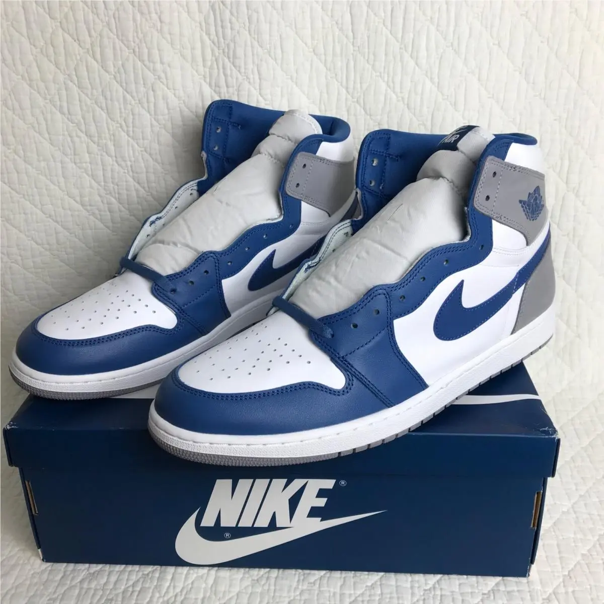 Nike shoes - Nike Air Jordan 1 - Air - DZ5485-410 - True blue/White Cement Grey, Manufacturer: Cement Gray, True Blue, White 4