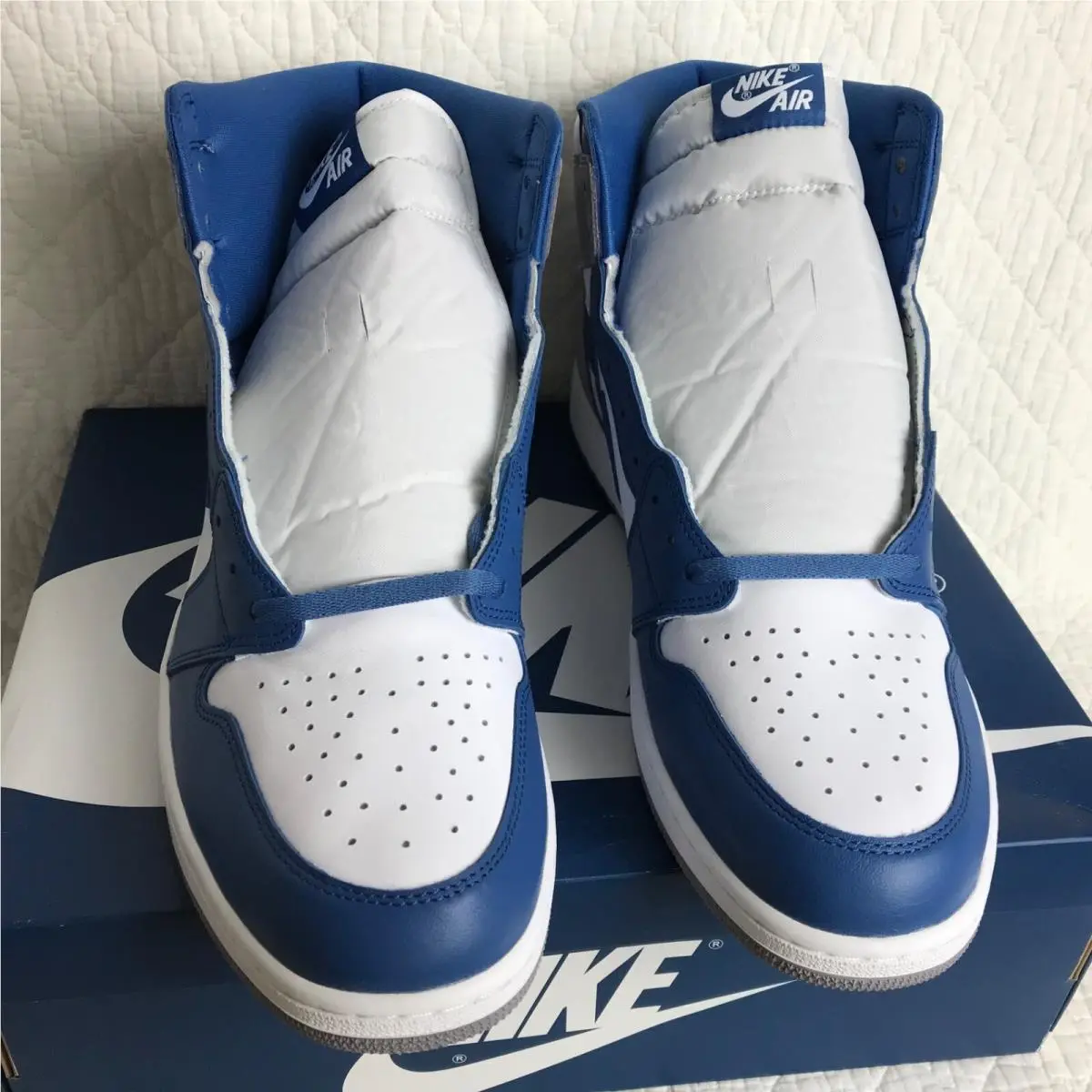 Nike shoes - Nike Air Jordan 1 - Air - DZ5485-410 - True blue/White Cement Grey, Manufacturer: Cement Gray, True Blue, White 3