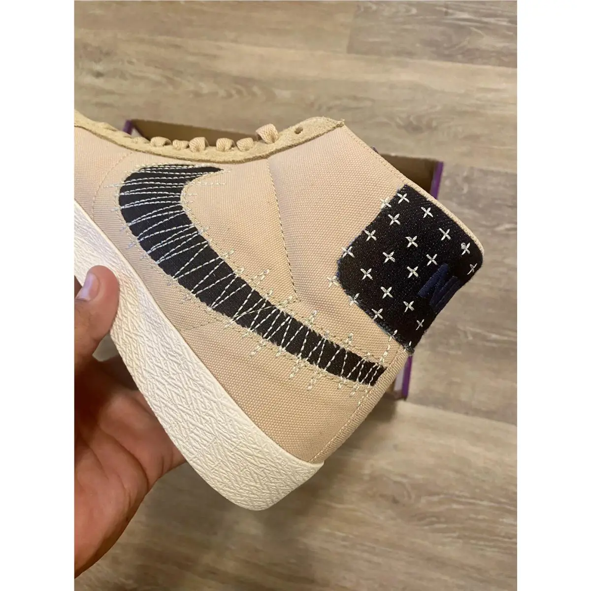 Nike shoes - Nike SB Zoom Blazer Mid PRM - CT0715-200 - Seseme-Mystic Navy-Sail (UPC: 194276071069) 1