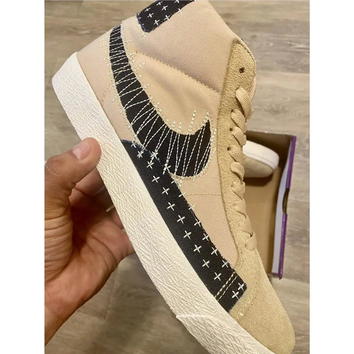 Nike shoes - Nike SB Zoom Blazer Mid PRM - CT0715-200 - Seseme-Mystic Navy-Sail (UPC: 194276071069) 7