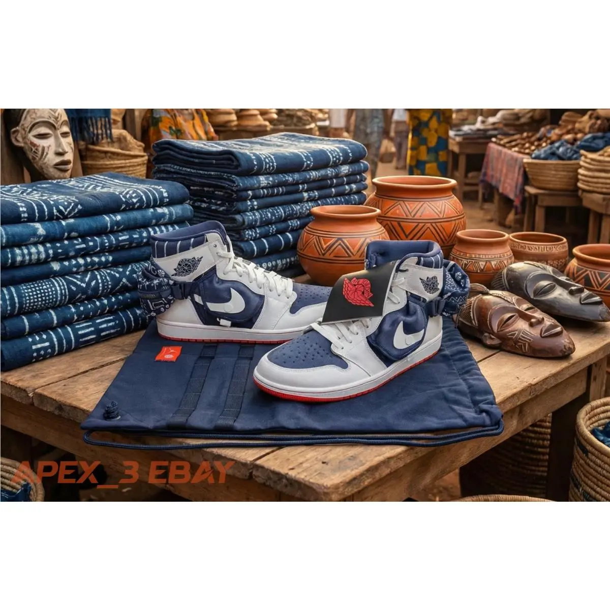 Nike shoes - Air Jordan 1 - Air - DV1717 100 - White, way: White / Neutral Indigo 8