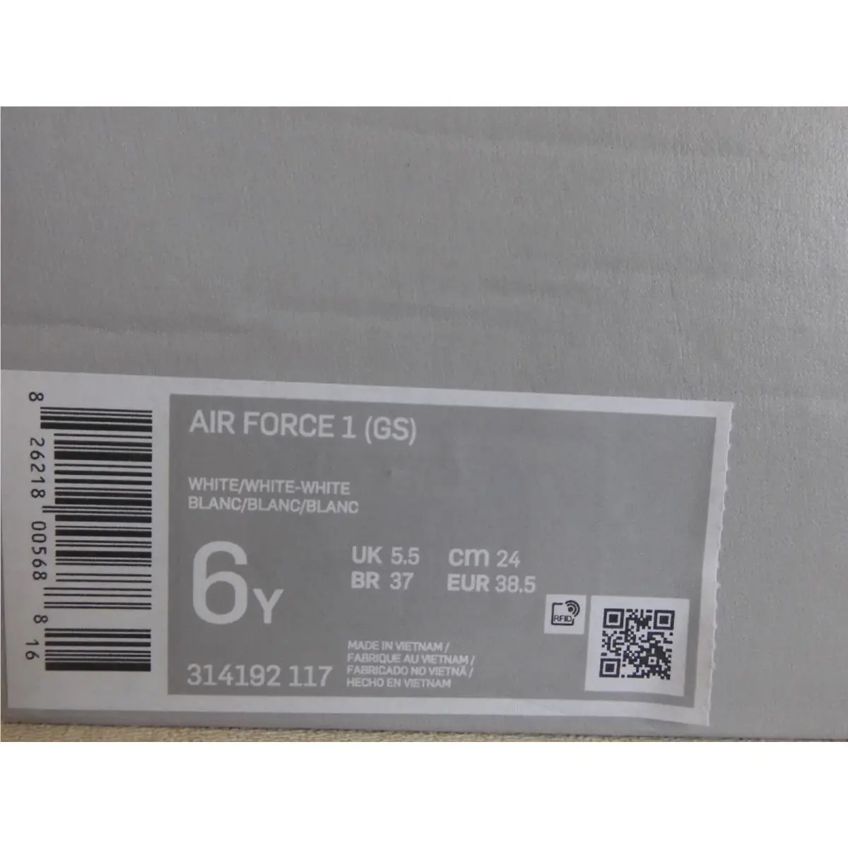 Nike shoes - Nike Air Force 1 GS - 314192-117 - White (UPC: 826218005688) 3