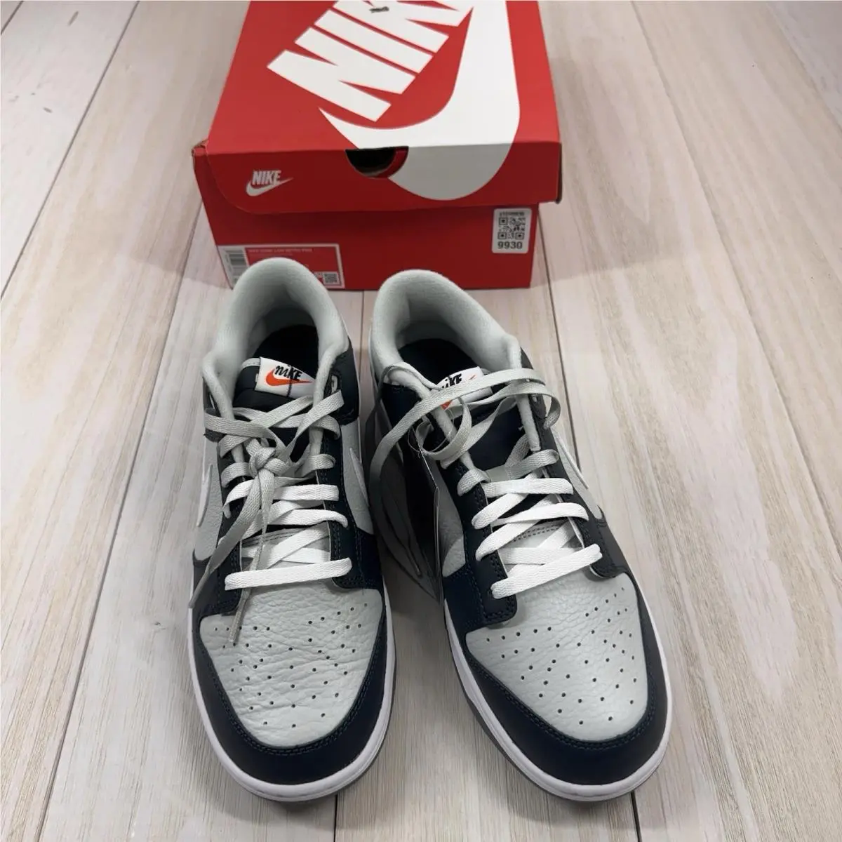 Nike Dunk Low Retro Prm Split Deep Jungle/white/light Silver Leather FB8896-300