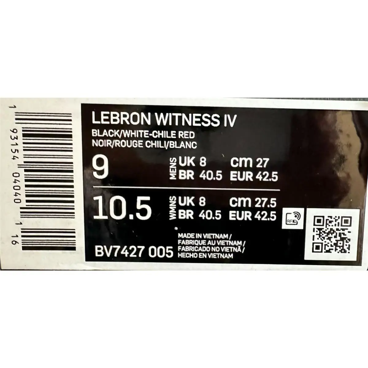 Nike shoes - Nike LeBron Witness 4 - LeBron Witness - BV7427-005 - Black (UPC: 193154040401) 7