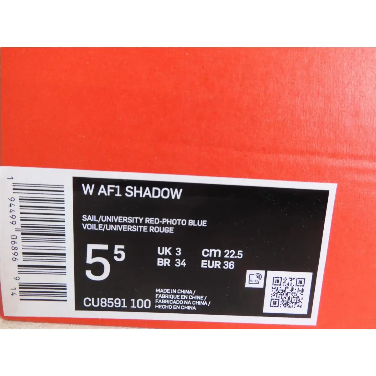 Nike shoes - Nike Air Force 1 Shadow - CU8591-100 - Sail (UPC: 194499069003) 3