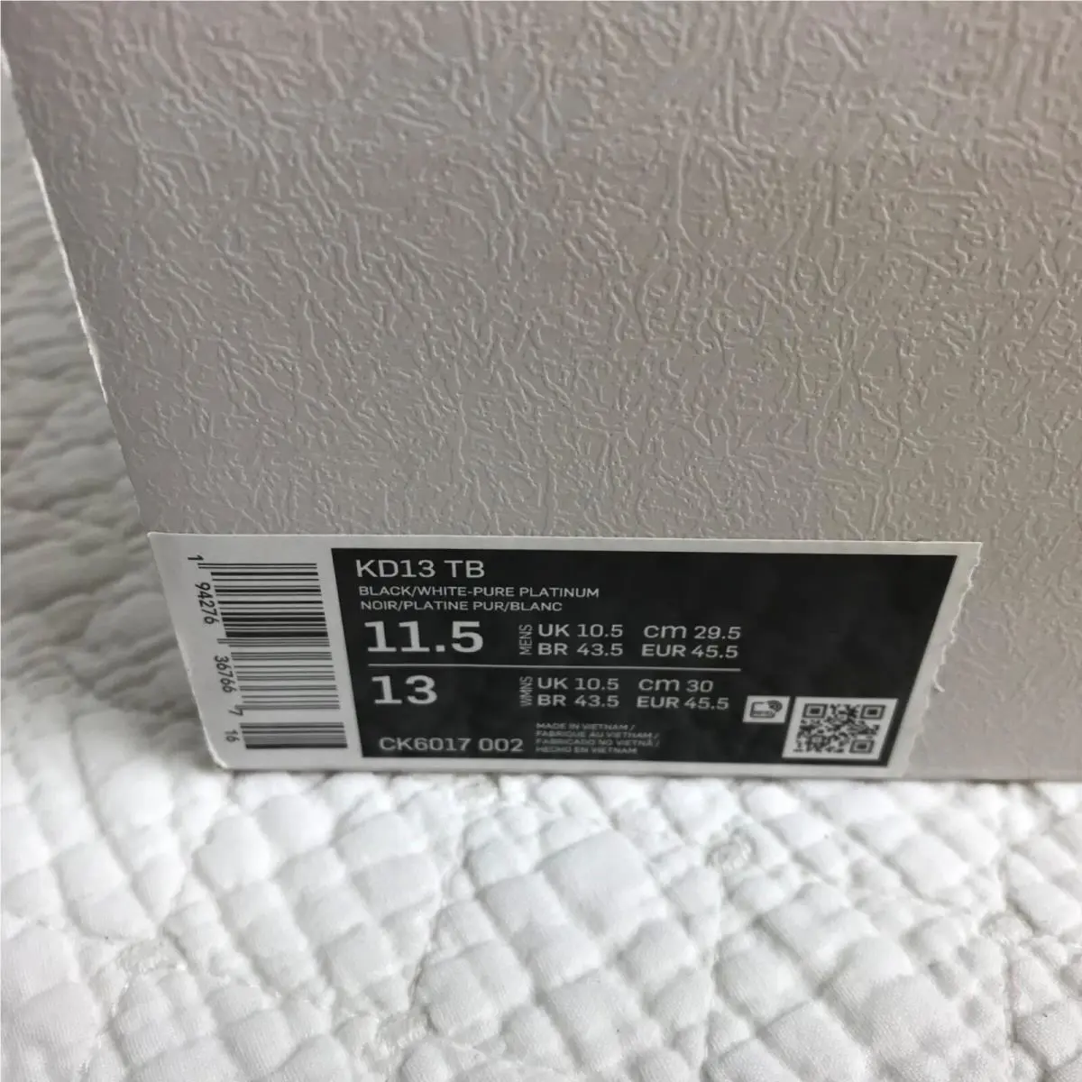 Nike shoes - Nike KD 13 - CK6017-002 - Black/White-Pure platinium 12