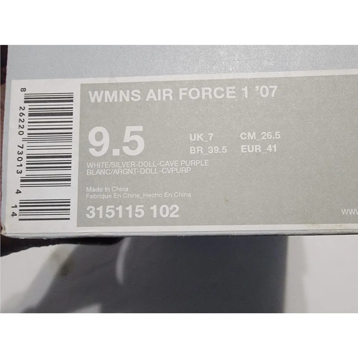 Nike shoes - Nike Air Force 1 `07 - 315115-102 - Multicolor (UPC: 00826220730134) 0