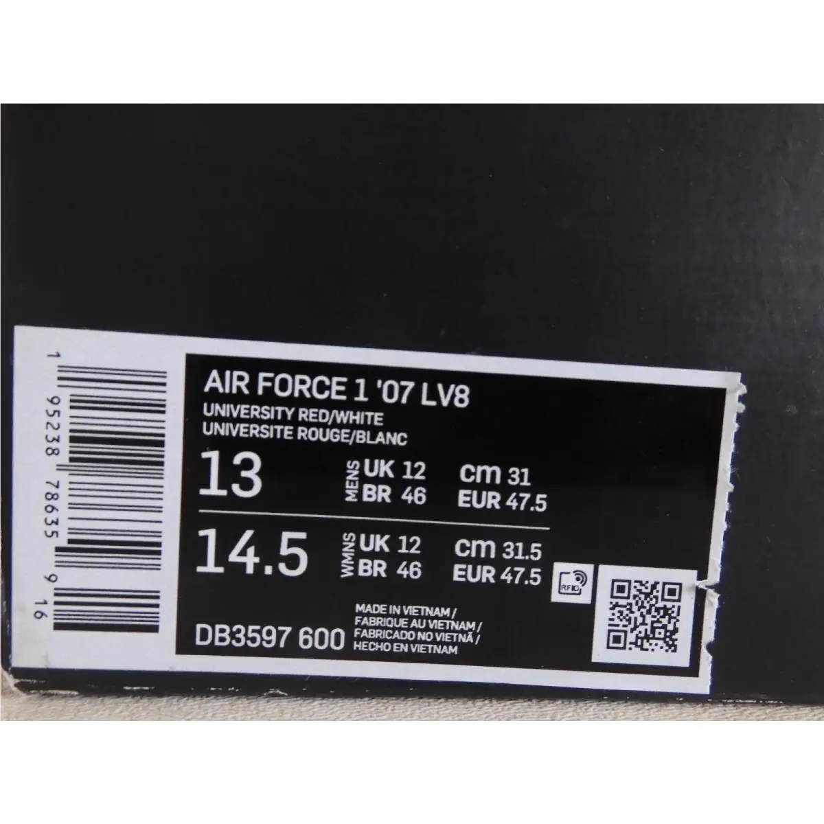 Nike shoes - Nike Air Force 1 `07 LV8 - DB3597600 - Red (UPC: 195238786359) 3