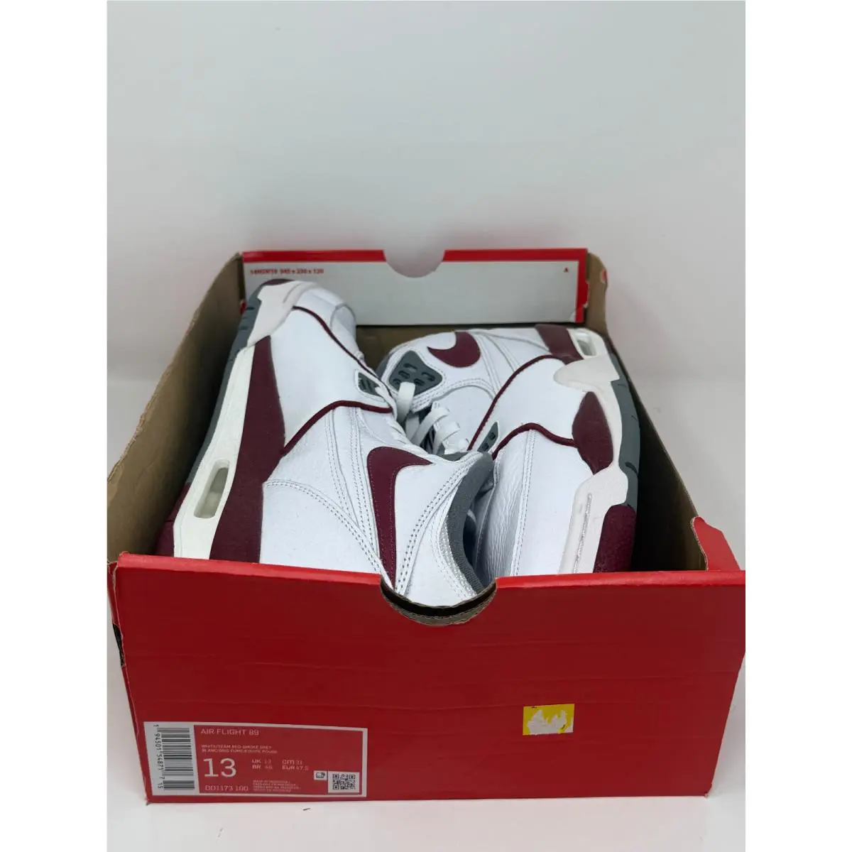 Nike shoes - Nike Air Flight 89 - Air Flight - DD1173-100 - White-Team Red-Smoke Grey (UPC: 194501548687) 3