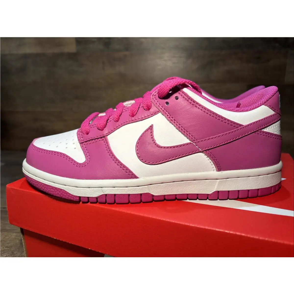 Nike shoes - Nike Dunk Low - Dunk Low - FJ0704-100 - White/Active Fuchsia 2