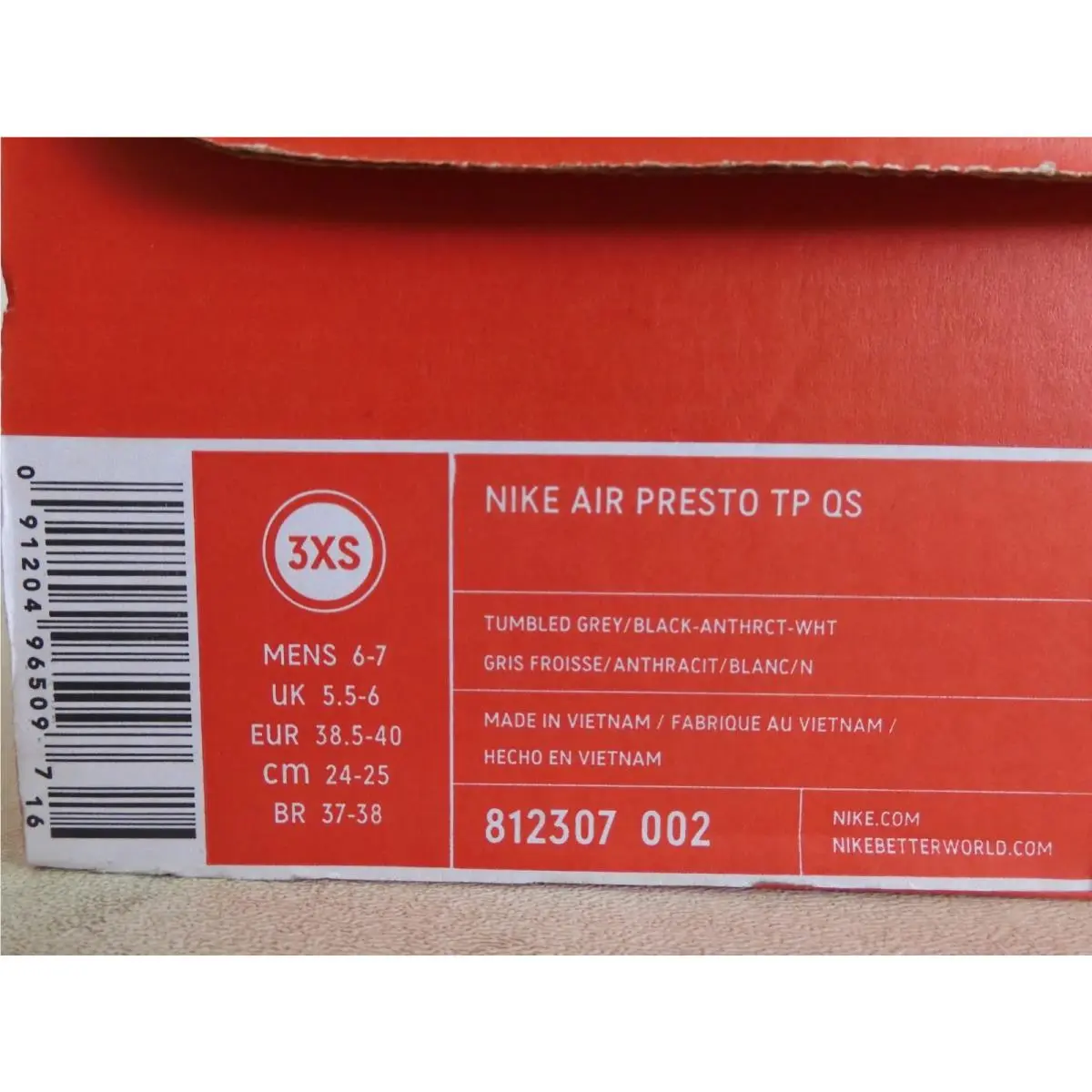 Nike shoes - Nike Air Presto - Air Presto - 812307-002 - Gray (UPC: 091204965097) 6
