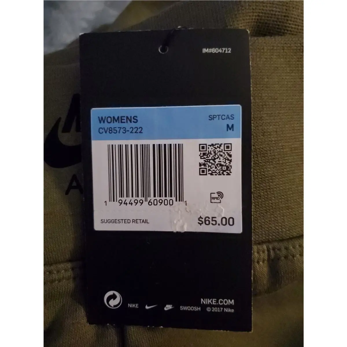 Nike clothing - CV8573-222 - CV8573-222 - Black Grey Green (UPC: 194499609001) 6