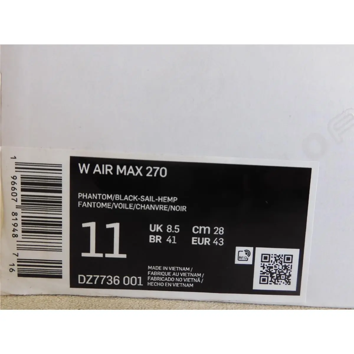 Nike shoes - Nike Air Max 270 - Air Max - DZ7736-001 - White (UPC: 196607819487) 3