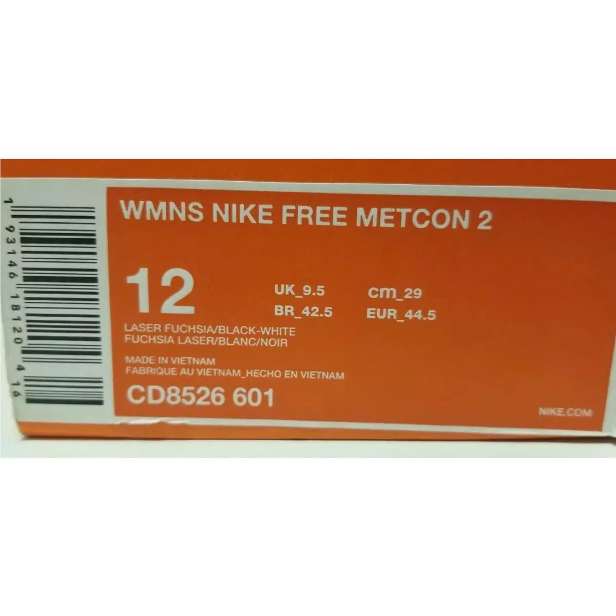Nike shoes - Nike Free Metcon 2 - Free Metcon - CD8526 601 - Pink/Black, Manufacturer: Laser Fuchsia/Black-White (UPC: 193146181204) 4