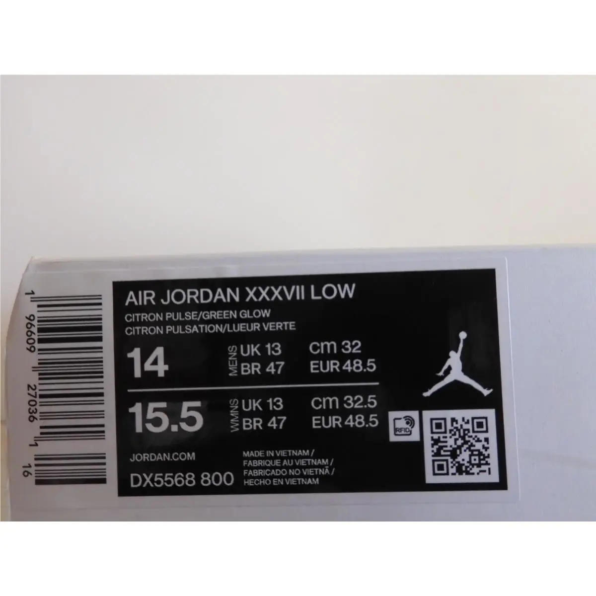 Nike shoes - Air Jordan 37 - Air - DX5568 800 - Yellow (UPC: 196609270361) 3