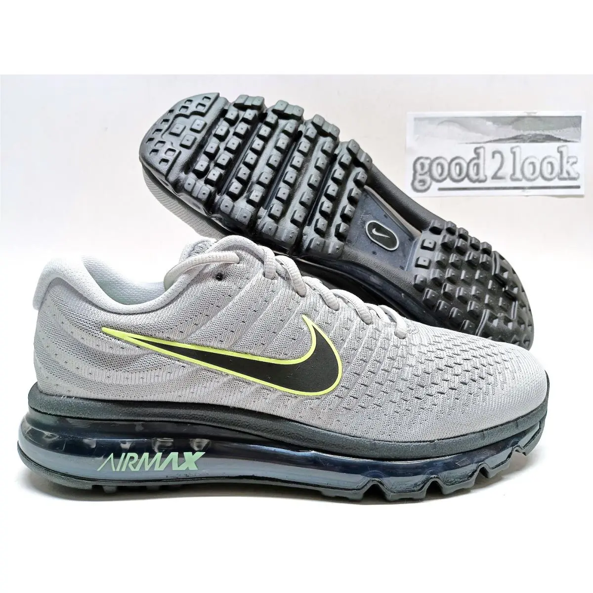 Nike Air Max 2017 Running Wolf Grey/black-platinum Size Men`s 8 849559-012