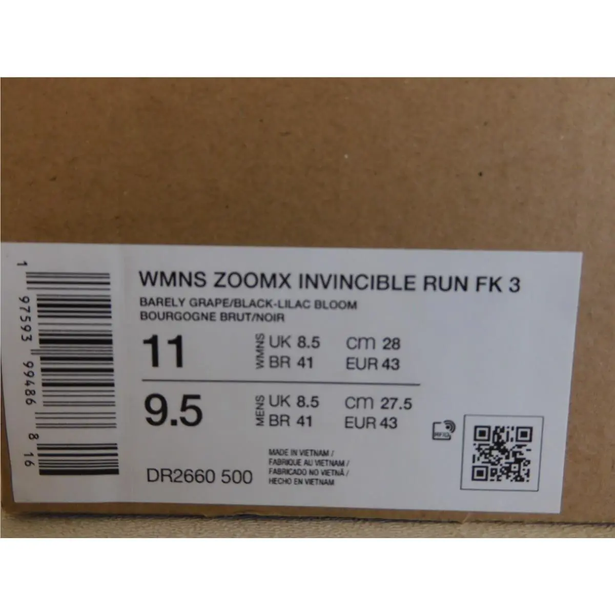 Nike shoes - Nike ZoomX Invincible Run 3 Flyknit - DR2660-500 - Purple (UPC: 197593995216) 3