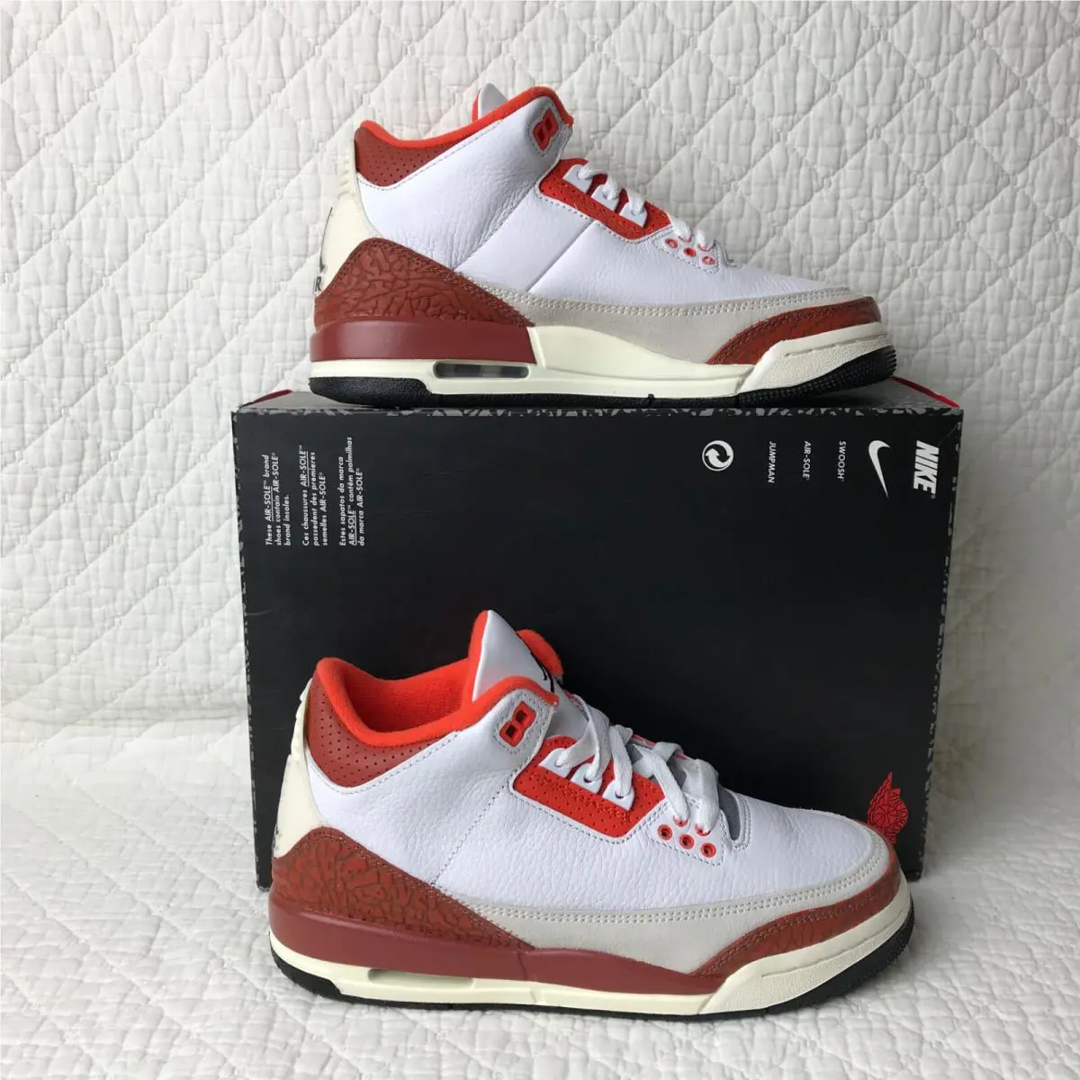 Nike shoes - Jordan Air 3 Retro GS - DV7028-108 - White/Black-Marts Stone 0