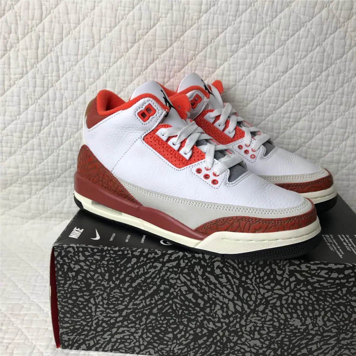 Nike shoes - Jordan Air 3 Retro GS - DV7028-108 - White/Black-Marts Stone 6