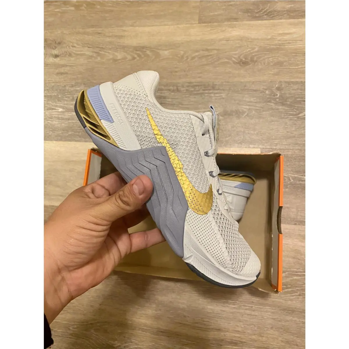 Nike shoes - Nike Metcon 7 - Metcon - CZ8280-049 - Pure Platinum-Metallic Gold Coin (UPC: 195242826805) 8