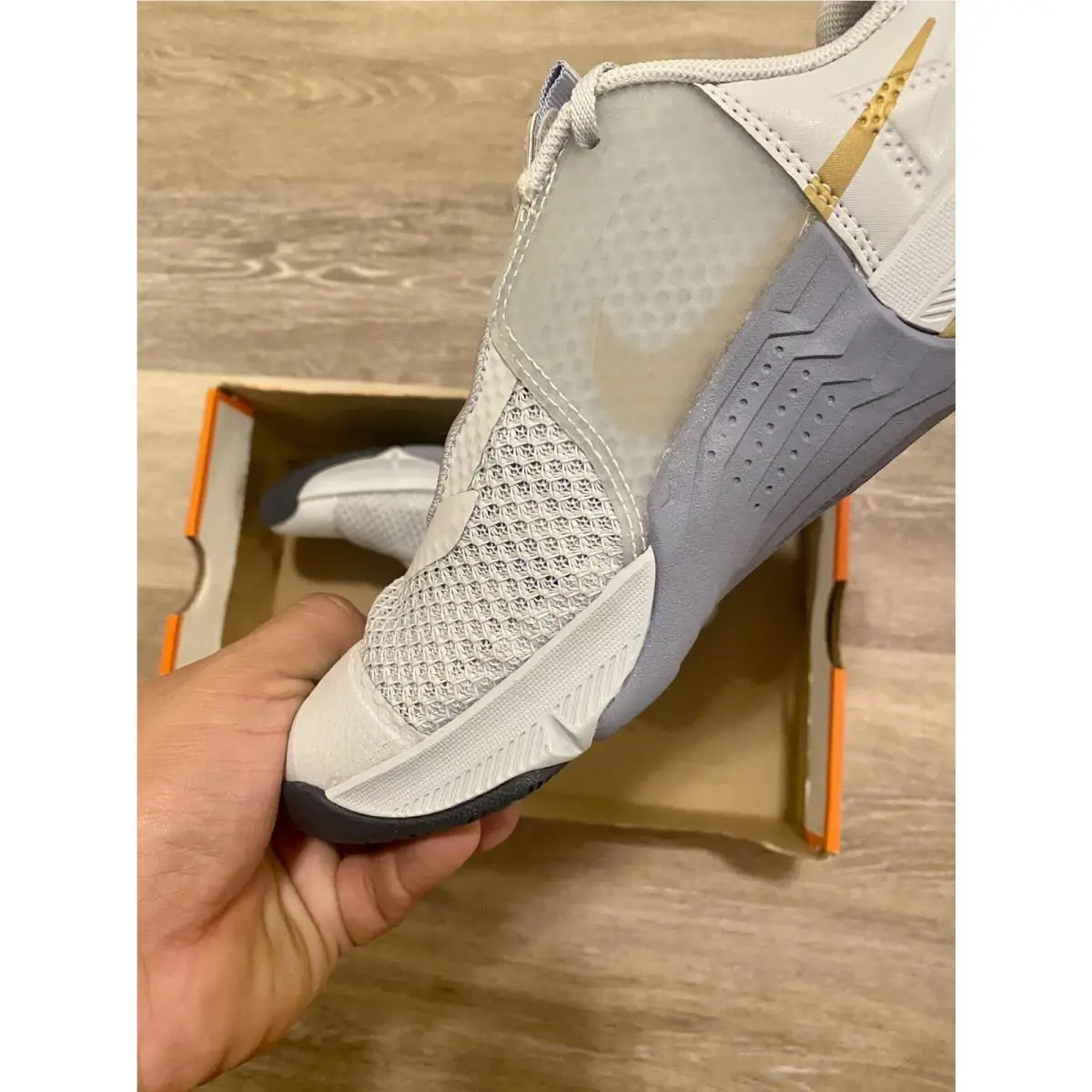 Nike shoes - Nike Metcon 7 - Metcon - CZ8280-049 - Pure Platinum-Metallic Gold Coin (UPC: 195242826805) 2