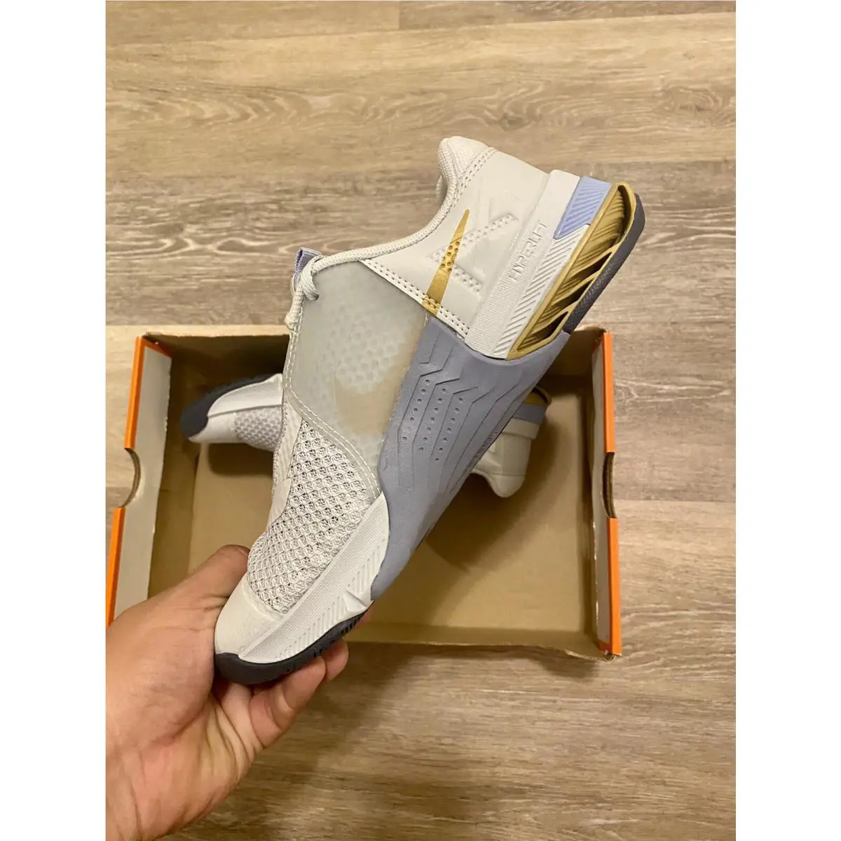 Nike shoes - Nike Metcon 7 - Metcon - CZ8280-049 - Pure Platinum-Metallic Gold Coin (UPC: 195242826805) 3