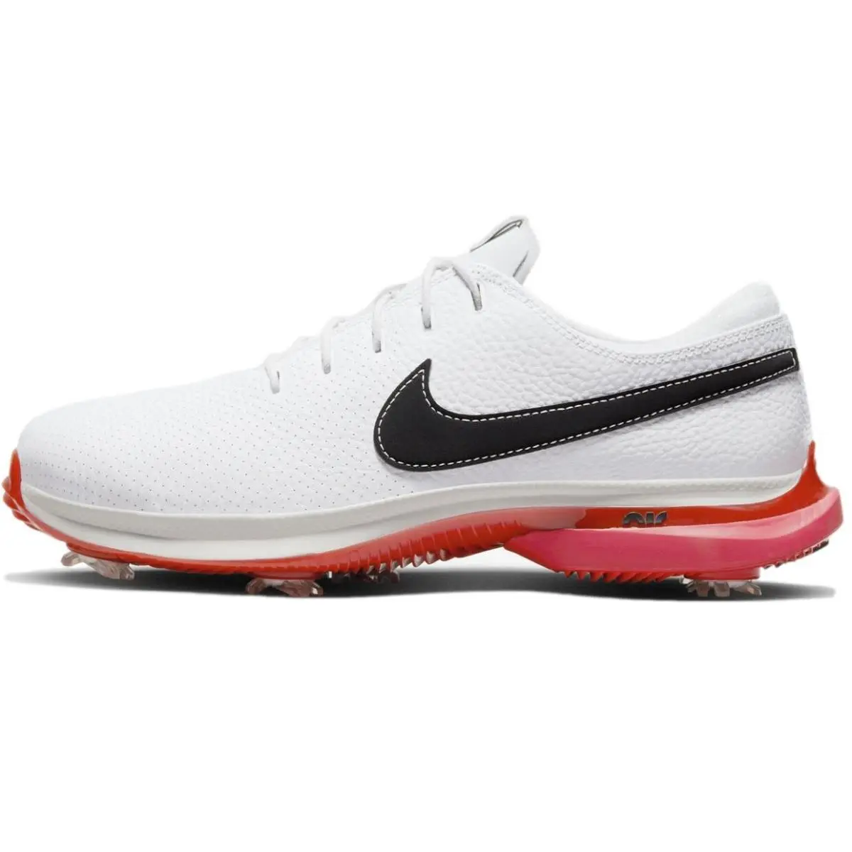 Sz 12.5 - Nike Men`s Air Zoom Victory Tour 3 `white Track Red` Cleats DV6798-101 - White