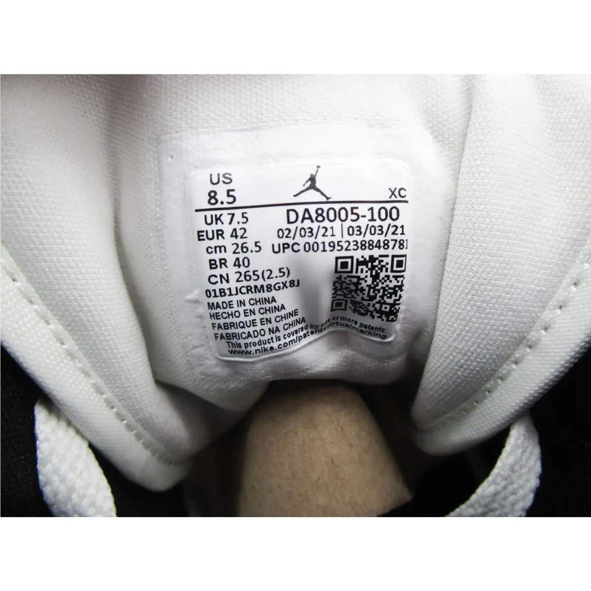 Nike shoes - Nike Air Jordan 1 - Air - DA8005100 - Multicolor, Manufacturer: SAIL/BLACK/CIDER/CHILE RED 6