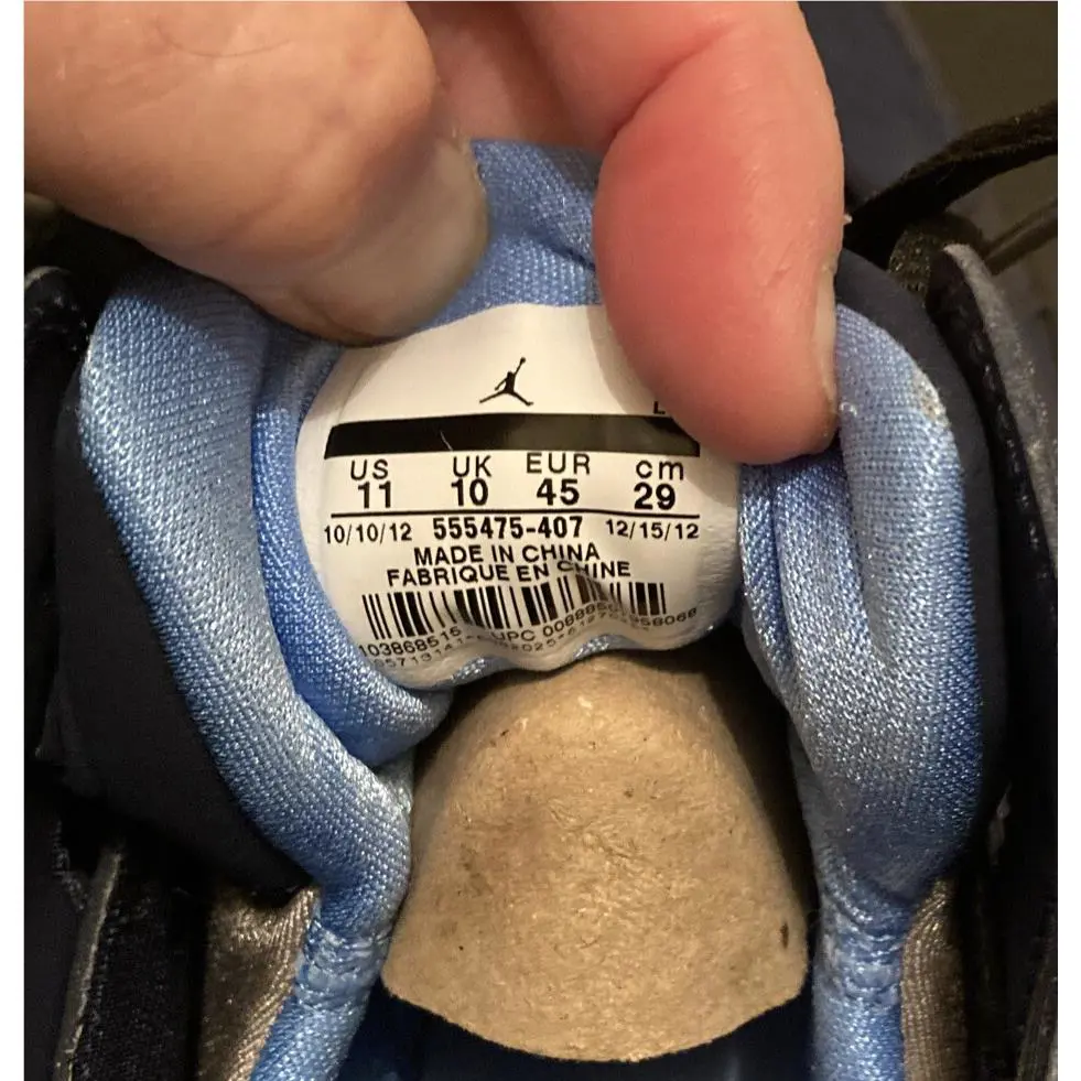 Nike shoes - Air Jordan Flight Club 91 - 555475 407 - MDNGHT NVY/UNVRSTY BL-MTT SLVR (UPC: 191885330044) 4