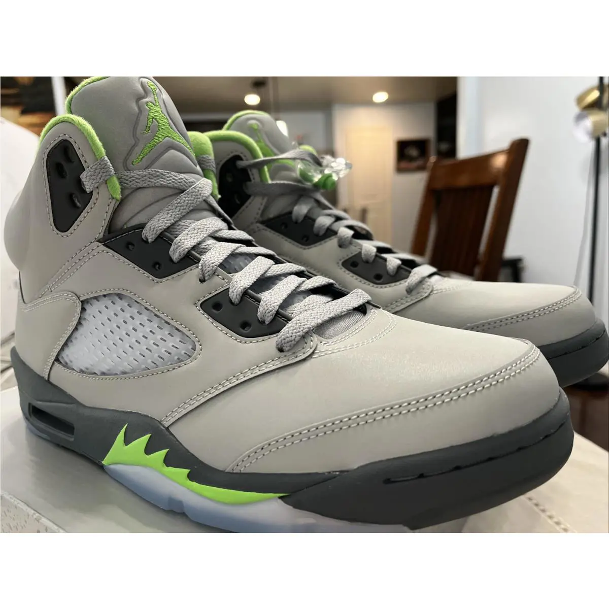 Nike shoes - Air Jordan 5 Retro - Air Retro - DM9014-003 - SILVER/GREEN BEAN-FLINT GREY 4