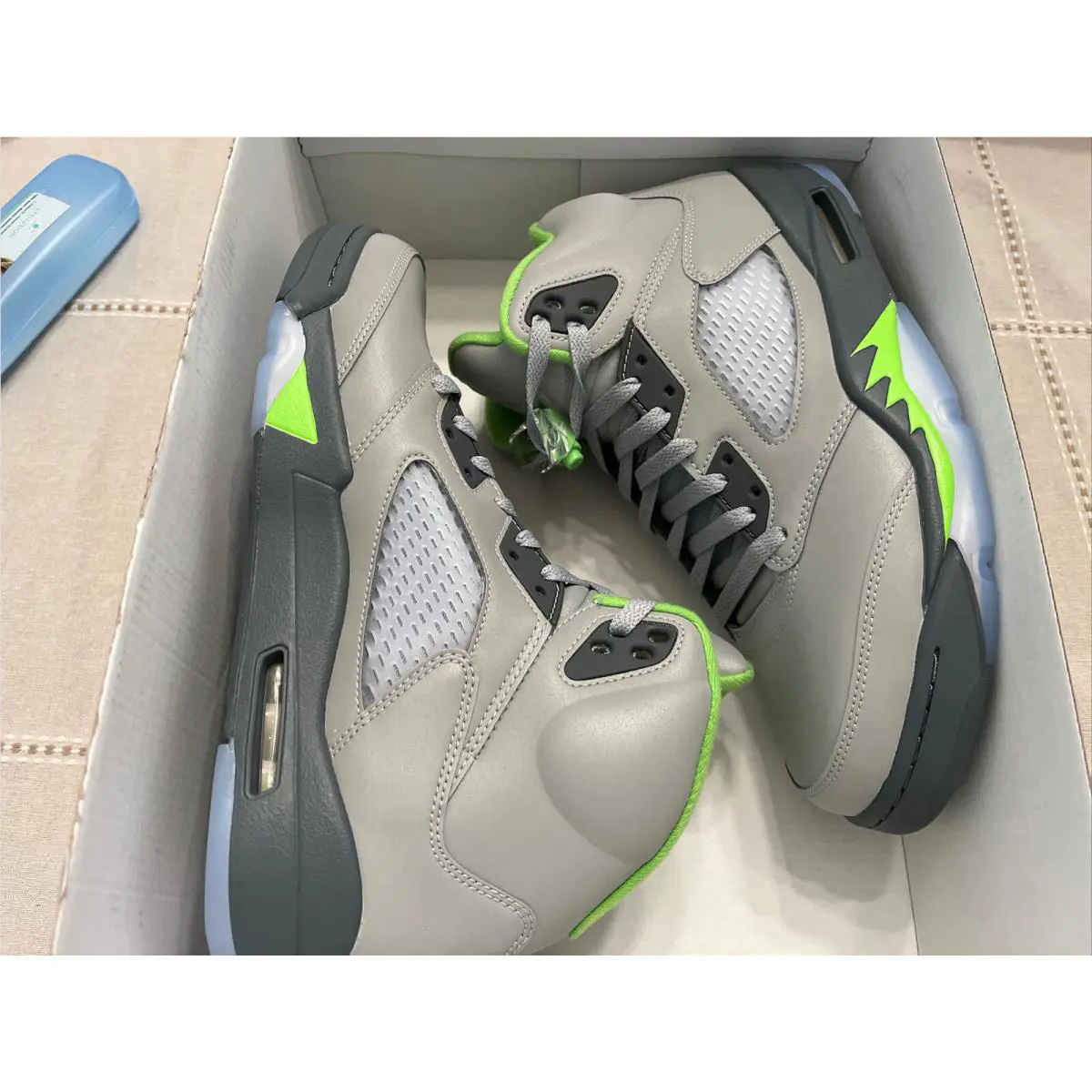 Nike shoes - Air Jordan 5 Retro - Air Retro - DM9014-003 - SILVER/GREEN BEAN-FLINT GREY 9