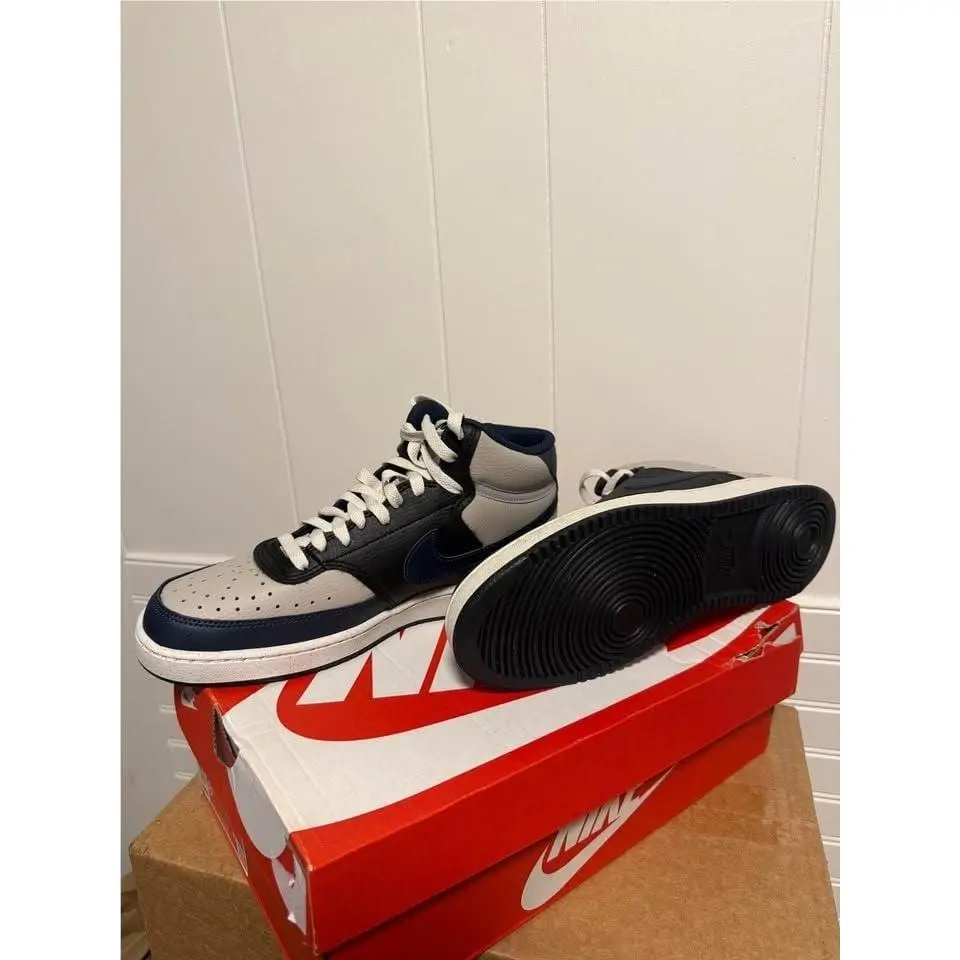 Nike shoes - Nike Court Vision Mid NN - DN3577-004 - Light Iron Ore/Black/Armory Navy 0