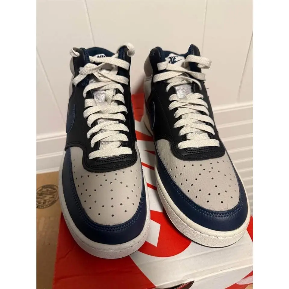 Nike shoes - Nike Court Vision Mid NN - DN3577-004 - Light Iron Ore/Black/Armory Navy 1