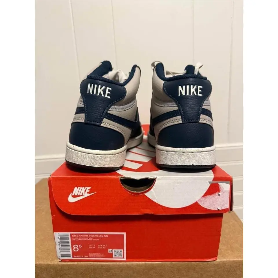 Nike shoes - Nike Court Vision Mid NN - DN3577-004 - Light Iron Ore/Black/Armory Navy 2