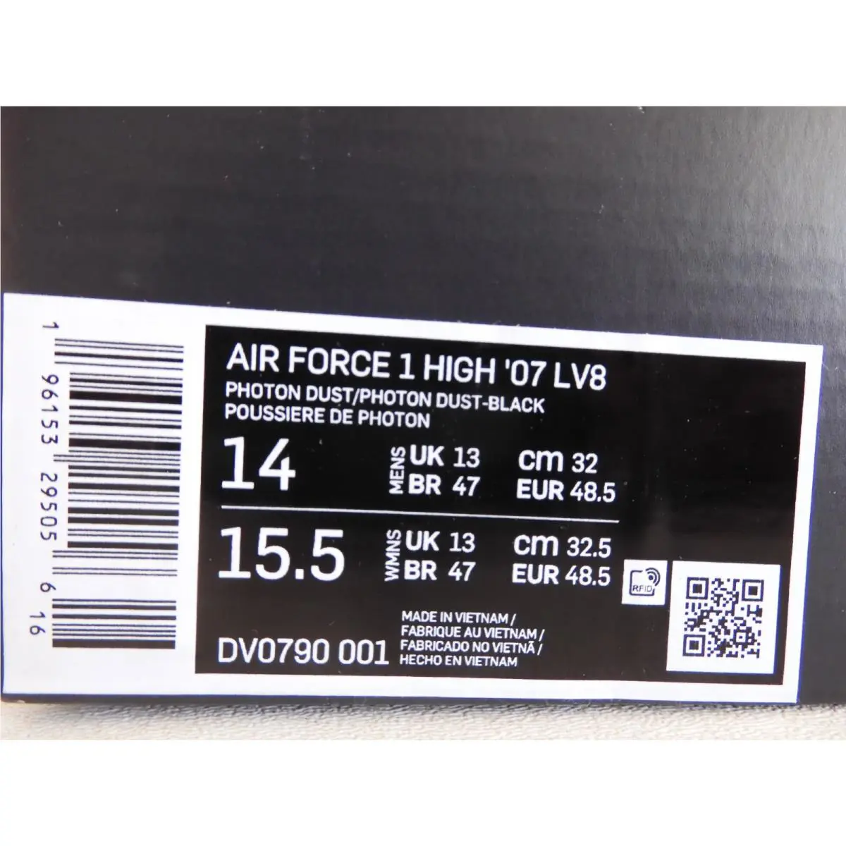 Nike shoes - Nike Air Force 1 High `07 Lv8 - DV0790-001 - Gray (UPC: 196153295056) 3