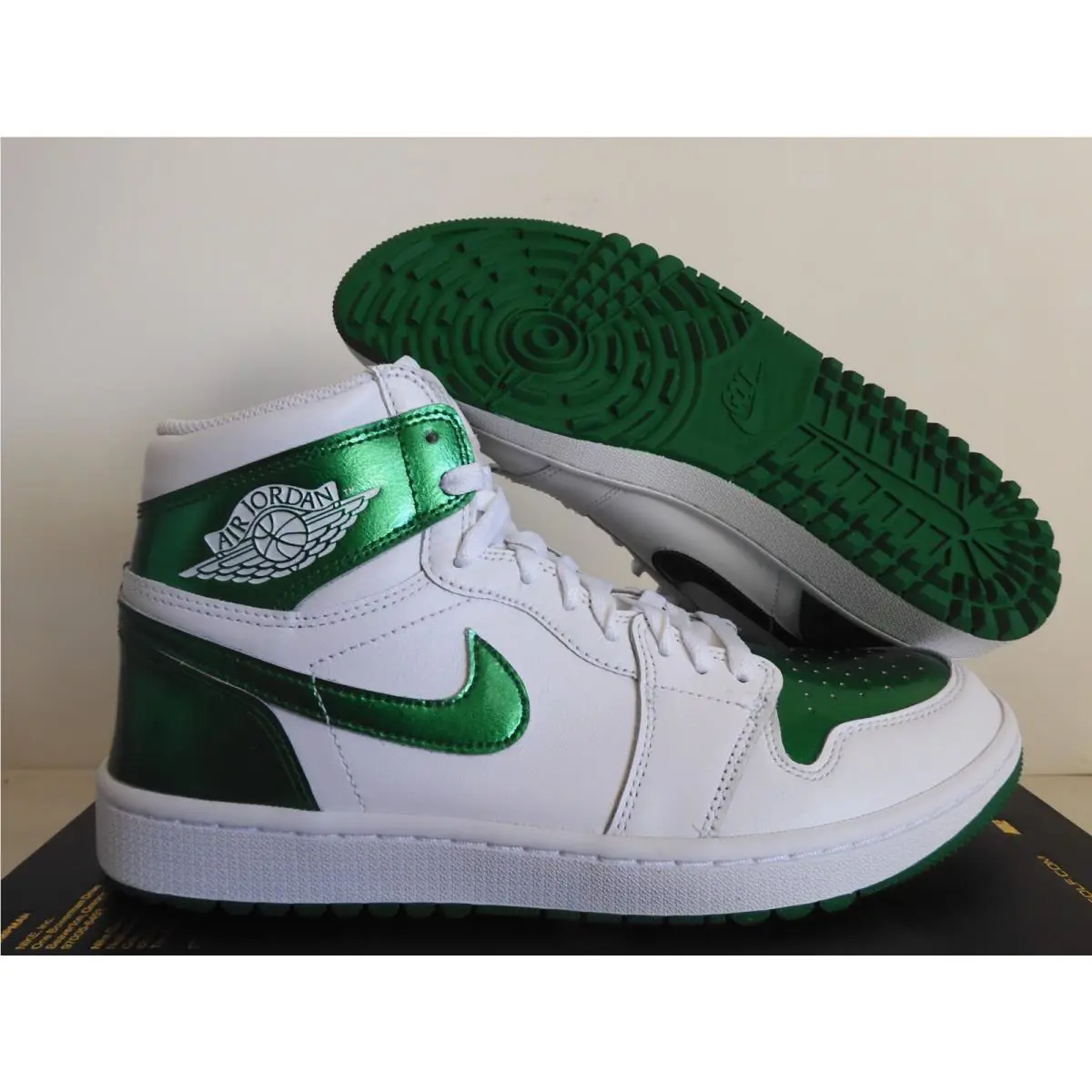 Air Jordan 1 High G Golf Cleats White-pink Green Sz 10.5 DQ0660-130 by Nike