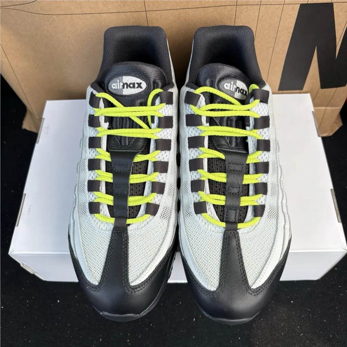 Nike shoes - Nike By You Air Max 95 - 314350-998 - Grey/White-Black (UPC: 195238594572) 2