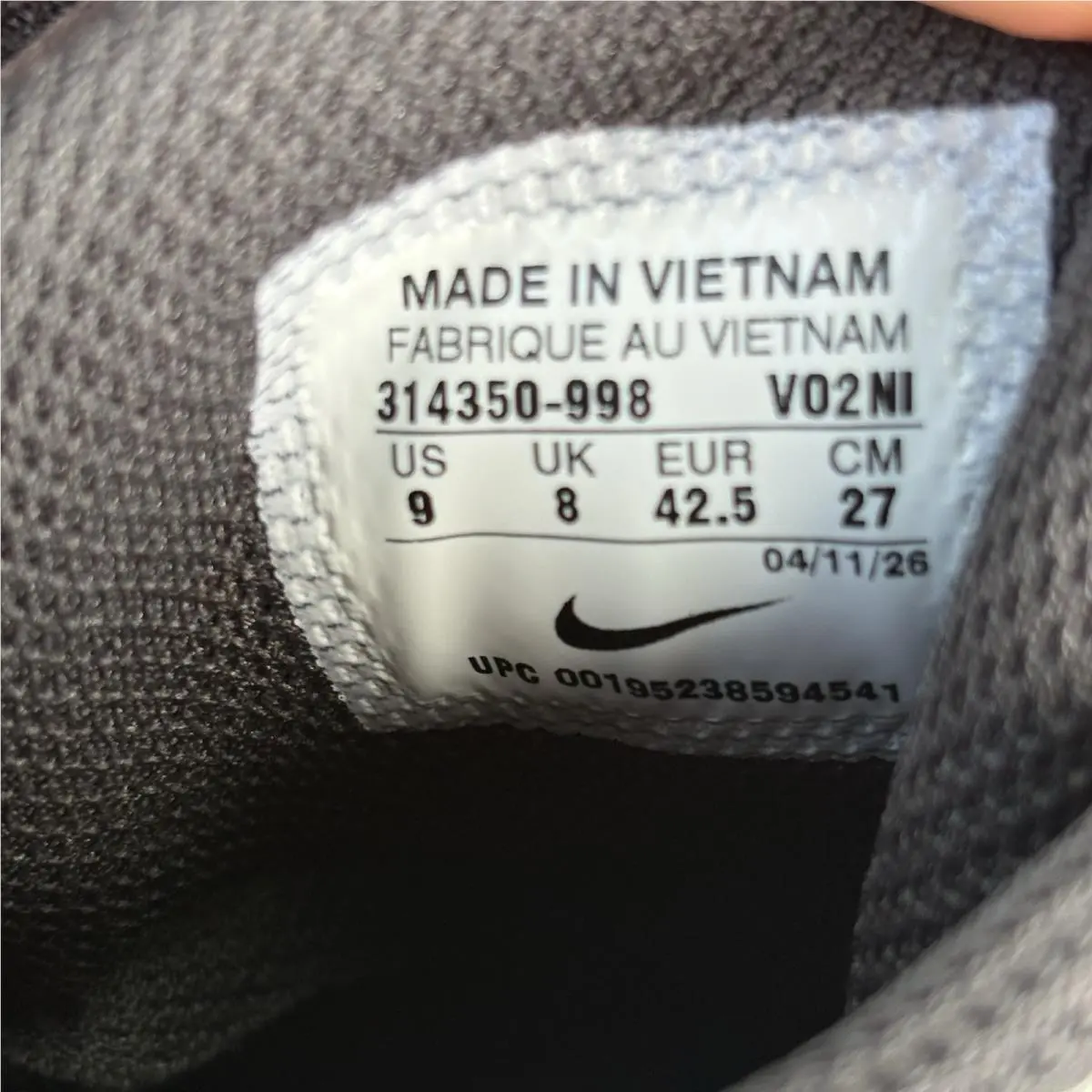 Nike shoes - Nike By You Air Max 95 - 314350-998 - Grey/White-Black (UPC: 195238594572) 5
