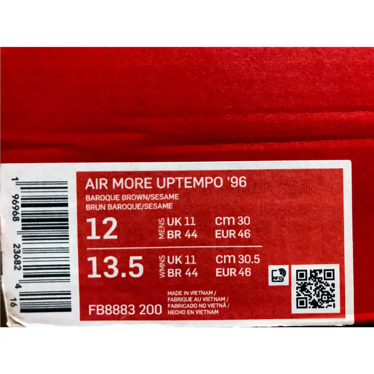Nike shoes - Nike Air More Uptempo `96 - FB8883-200 - Brown (UPC: 196968236824) 3