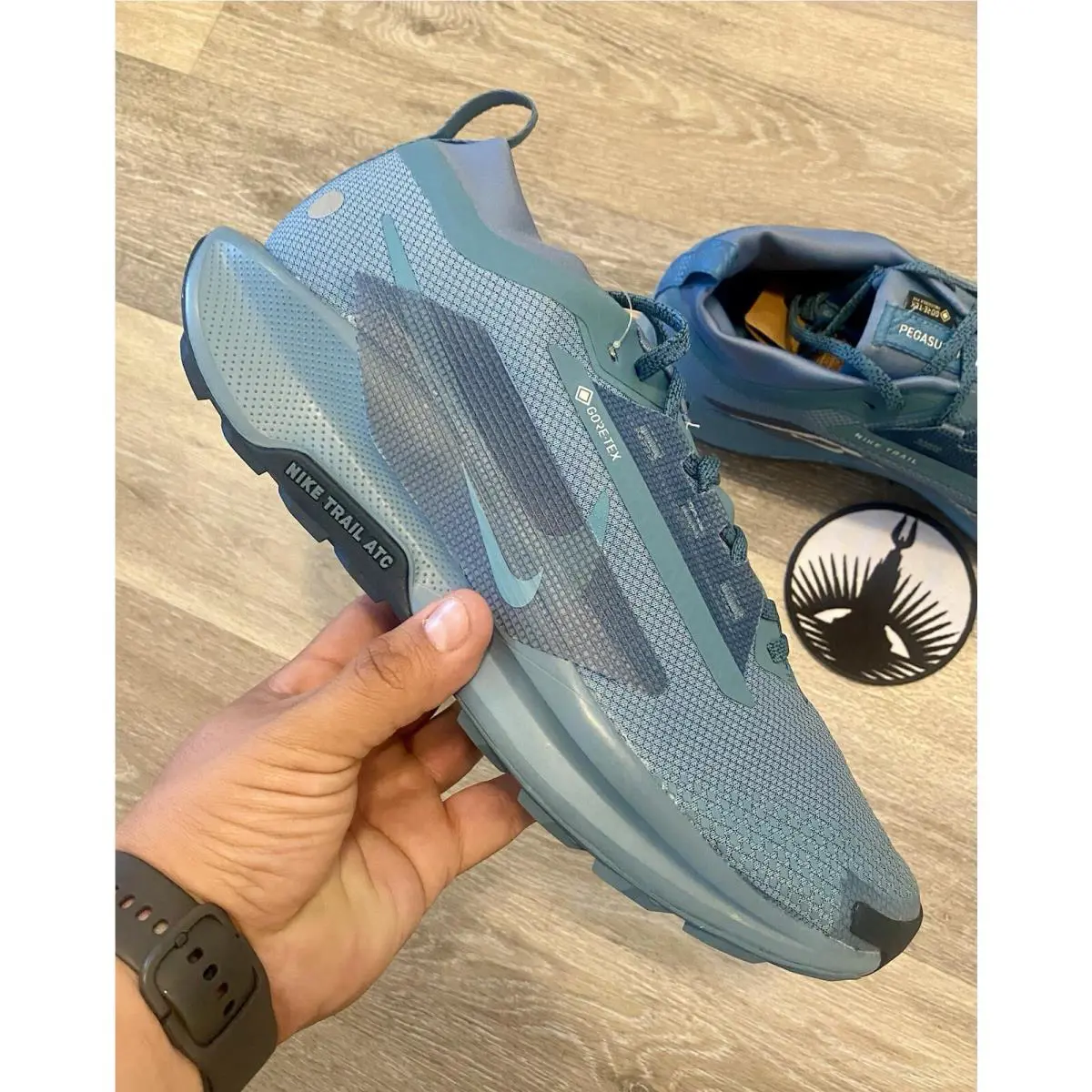 Nike shoes - Nike Pegasus Trail 5 GTX - FQ0908-005 - Smokey Blue / Light Silver / Armory Blue (UPC: 197600690646) 8