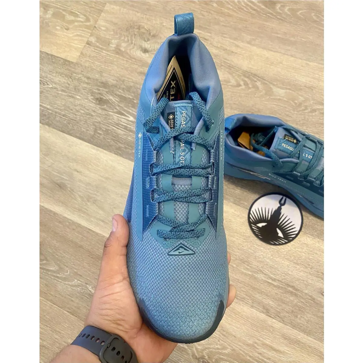 Nike shoes - Nike Pegasus Trail 5 GTX - FQ0908-005 - Smokey Blue / Light Silver / Armory Blue (UPC: 197600690646) 4