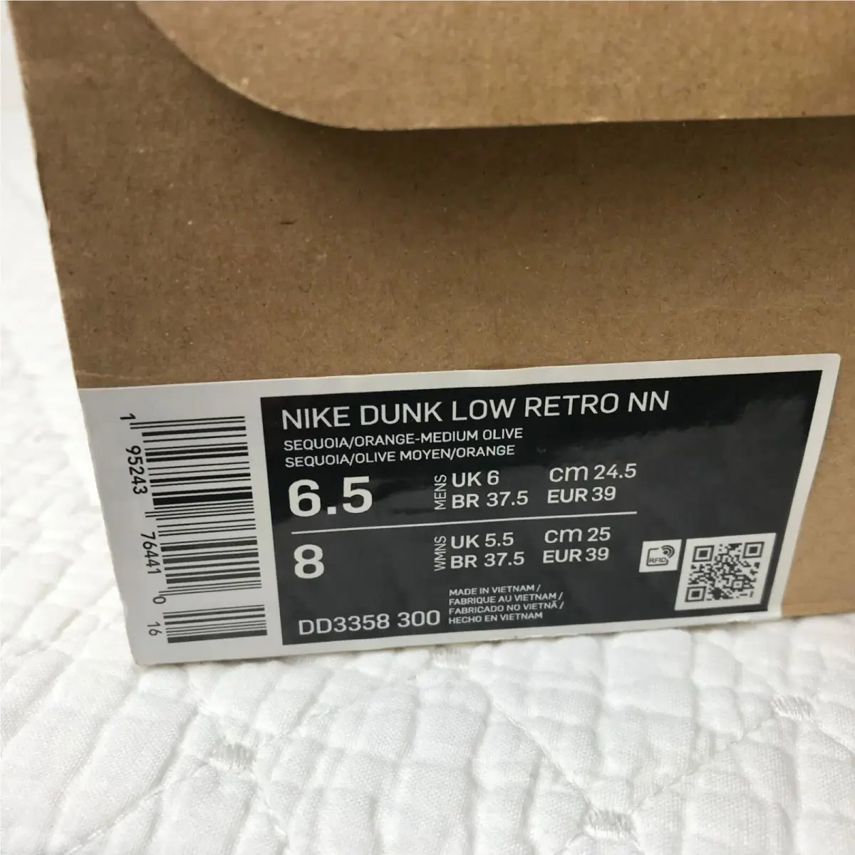 Nike shoes - Nike Dunk Retro Low - Dunk Retro Low - DD3358-300 - Sequoia/Orange-Medium Olive 10