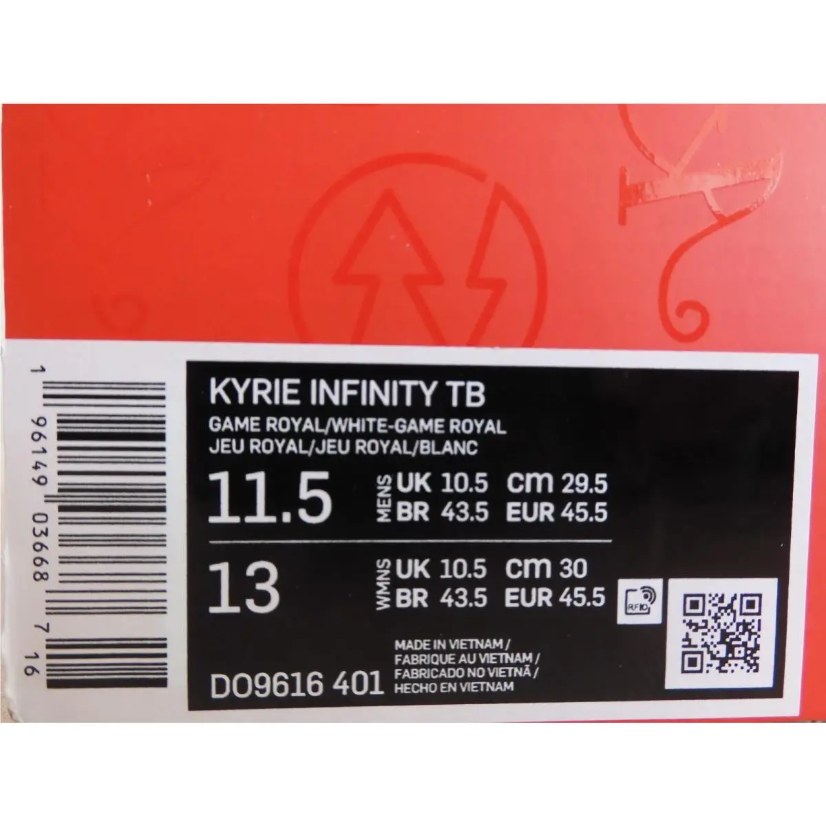 Nike shoes - Nike Kyrie Infinity - Kyrie Infinity - DO9616-401 - Blue (UPC: 196149036687) 3