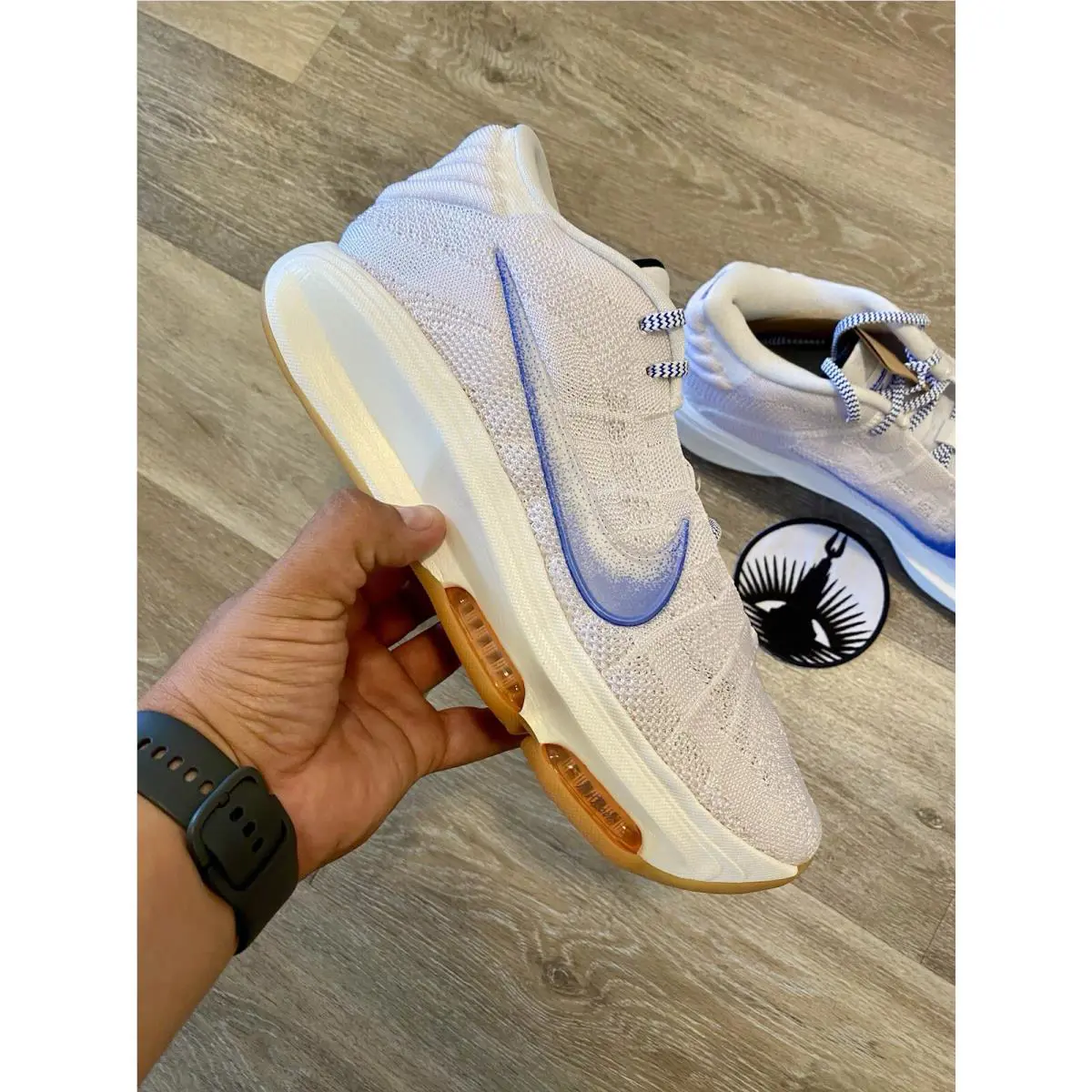 Nike shoes - Nike G.T. Hustle 3 FP - HJ9083-100 - White / Phantom / Total Orange / Racer Blue (UPC: 197599109044) 8